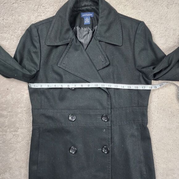 Ann Taylor Double Breasted Lined Trench Coat Size Small - Picture 9 of 9